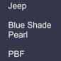 Preview: Jeep, Blue Shade Pearl, PBF.